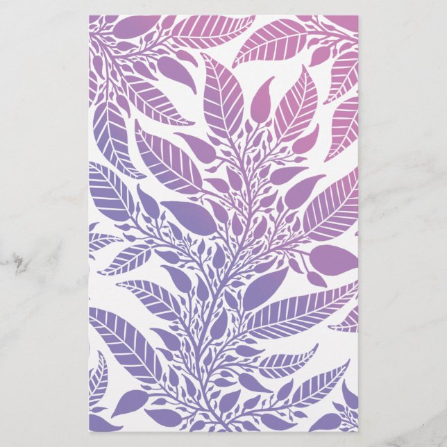 Lámina Colorido Purple & Pink Leafy Design Soap Wrap (Anverso)