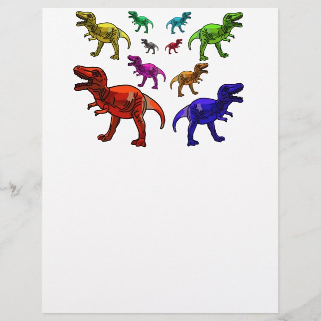 Lámina Colorido T-Rex (Anverso)