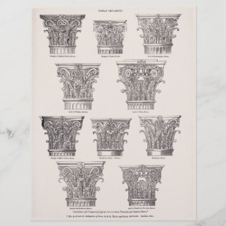 Lámina Columnas romanas estilo corintiano arquitectónico