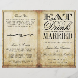 Lámina Comer, beber y estar casados con una boda de cosec