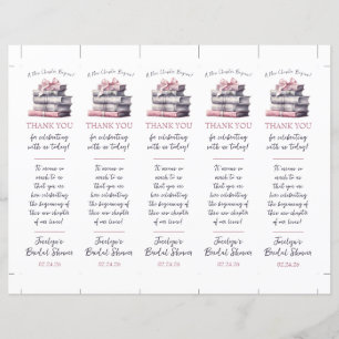 Lámina ¡Comienza Un Nuevo Capítulo! Bookmark Shower Favor