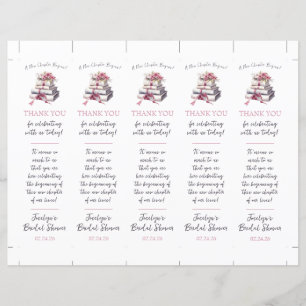 Lámina ¡Comienza Un Nuevo Capítulo! Bookmark Shower Favor