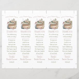 Lámina ¡Comienza Un Nuevo Capítulo! Bookmark Shower Favor