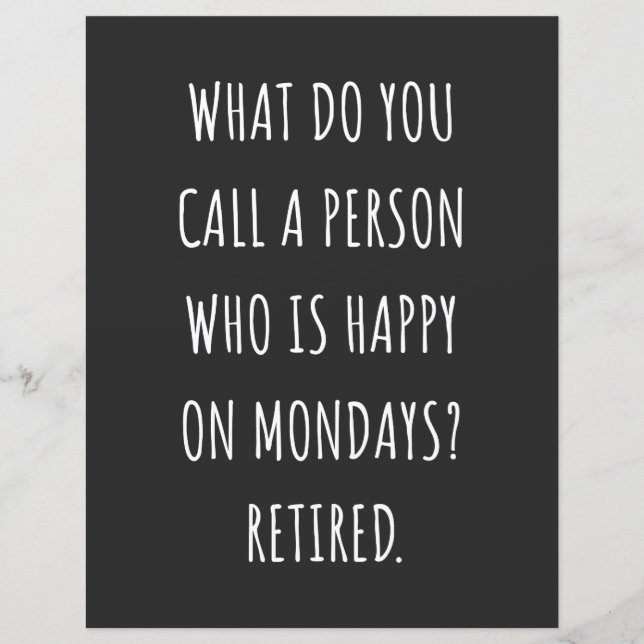 Lámina ¿Cómo Llamas A Una Persona Feliz Los Lunes? (Anverso)