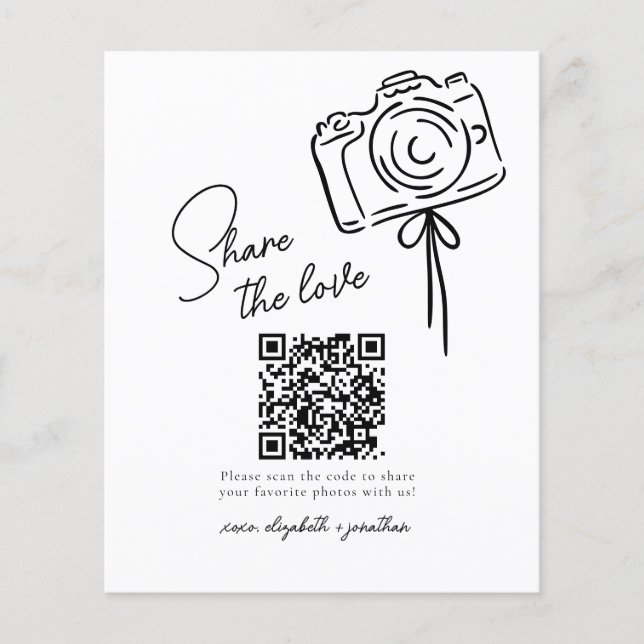 Lámina Compartir el amor presupuesto Código QR de compart (Anverso)