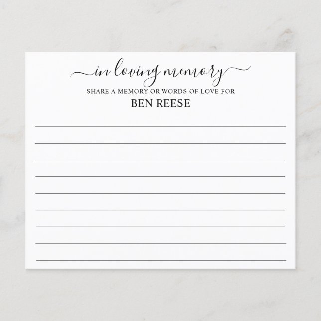 Lámina Compartir una asistencia funeraria de memoria (Anverso)