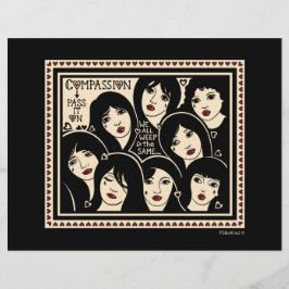 Lámina Compasión párela en papel plano 11"x8.5"