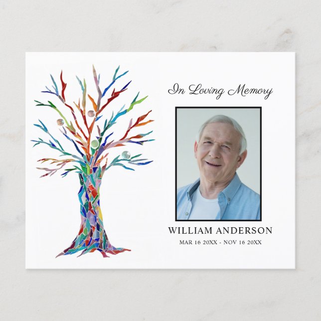 Lámina Compasión por el presupuesto Funeral Gracias Tarje