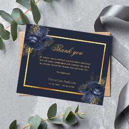 Lámina Compasión presupuestaria oro floral azul gracias