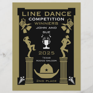 Lámina Competencia Americana de Baile de Línea