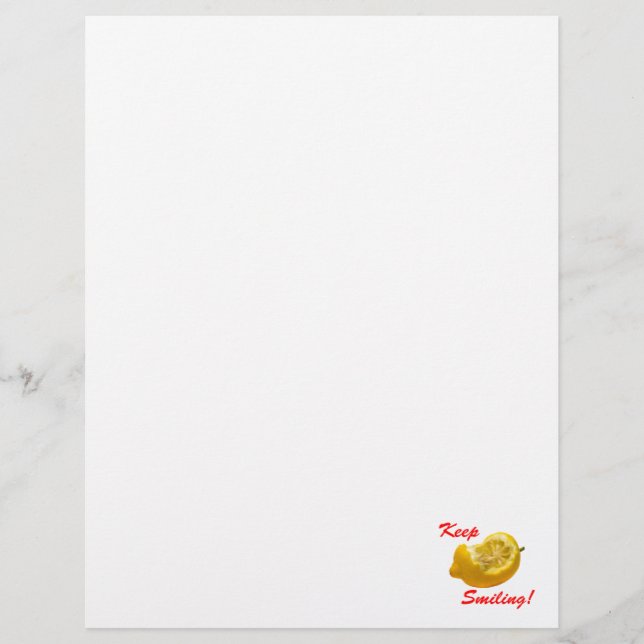 Lámina Composición de limón ¡Sigue sonriendo! (Anverso)