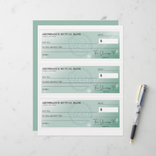 Lámina Comprobación de abundancia - Ley de atracción verd