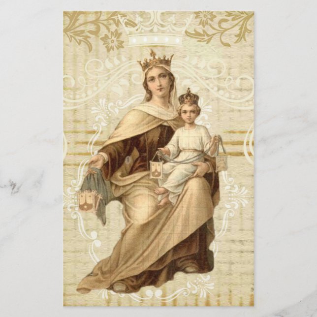 Lámina Comunión espiritual religiosa católica María Jesús (Anverso)