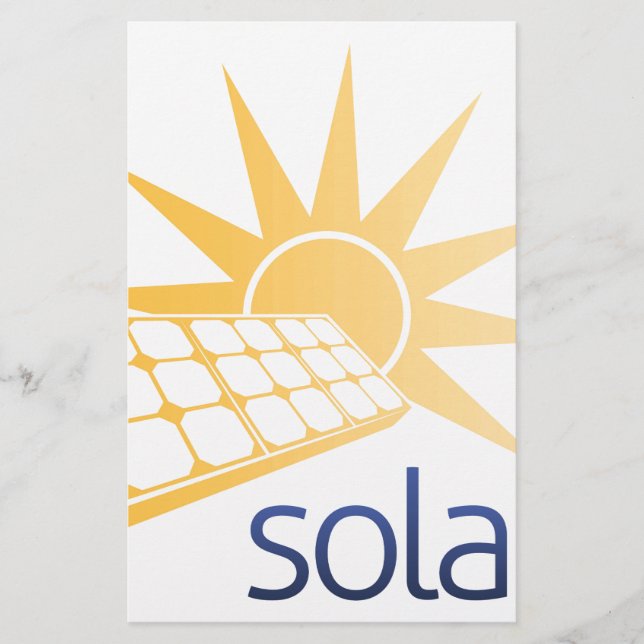 Lámina Concepto de panel de energía solar (Anverso)
