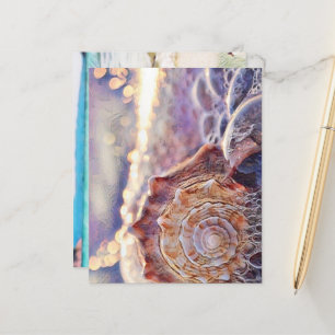 Lámina Concha morada en la pintura al mar