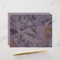 Conchas de mar Playa del Océano Diseño metálico pú