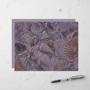 Lámina conchas marinas diseño de metal morado de Ocean Be