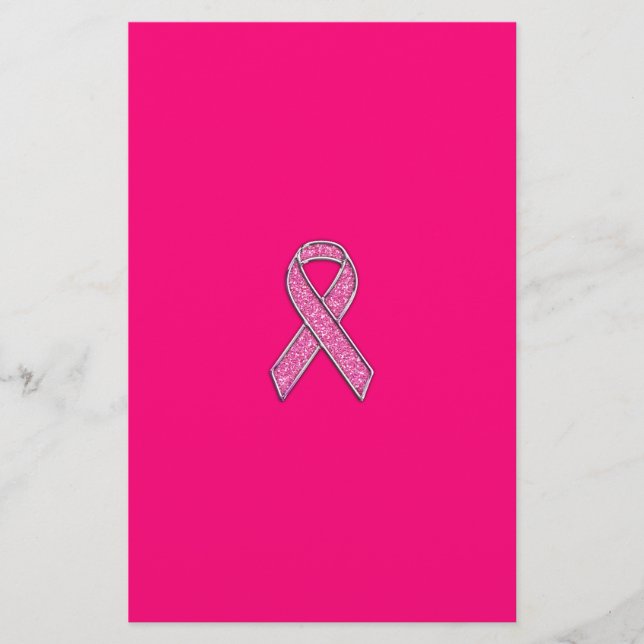 Lámina Conciencia de la cinta rosa con el estilo cromado  (Anverso)