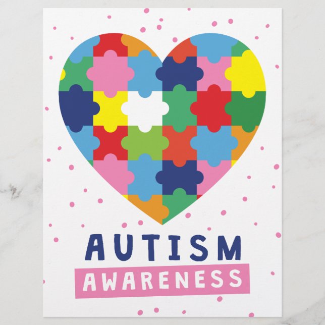 Lámina conciencia del autismo rosa (Anverso)