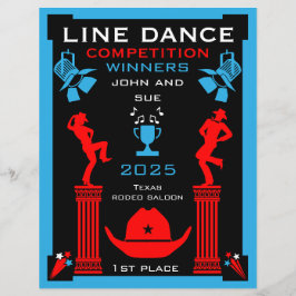 Lámina Concurso de Baile en Línea Americano