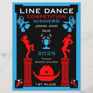 Lámina Concurso de Baile en Línea Americano