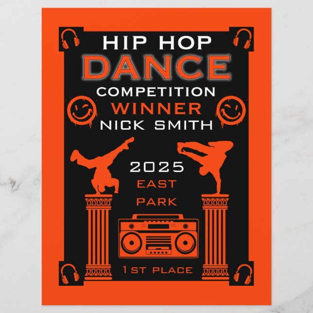 Lámina Concurso de baile Hip Hop (Anverso)