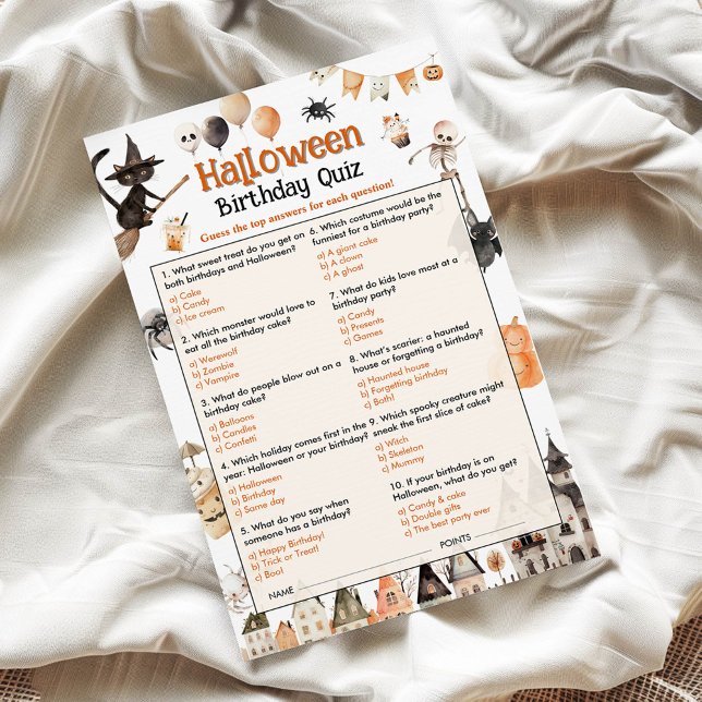 Lámina Concurso de cumpleaños de Halloween para niños (Subido por el creador)