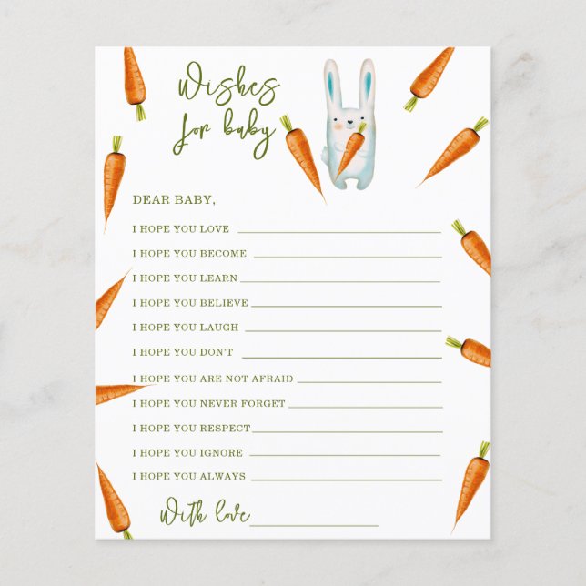 Lámina Conejo acuático con ducha para bebés - deseos de b (Anverso)