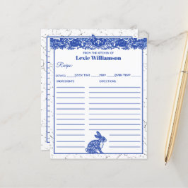 Lámina Conejo Azul Lejano De Cocina De Personalizado