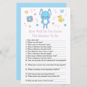 Lámina Conejo azul ¿Qué tan bien conoces el juego de la d