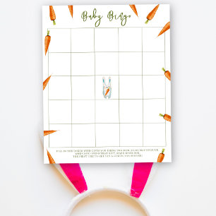 Lámina Conejo con zanahorias - Juego de bingo con ducha p