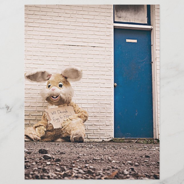 Lámina conejo de Pascua divertido (Anverso)