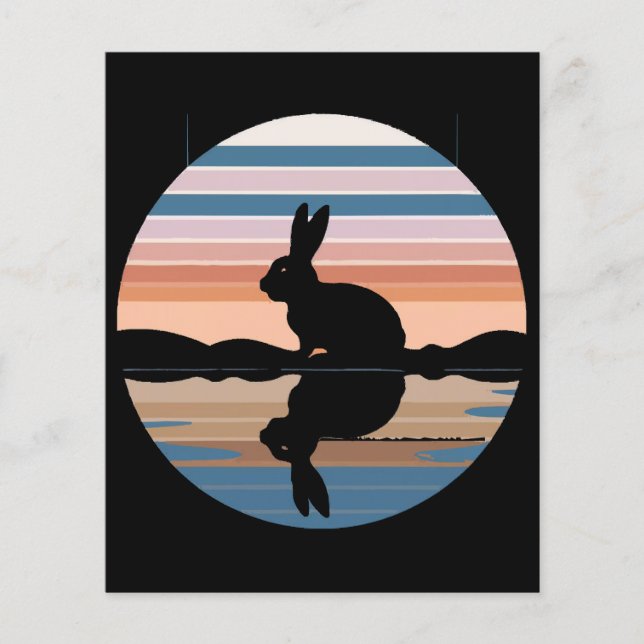 Lámina Conejo Retro Sunset (Anverso)