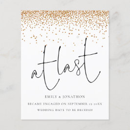 Lámina Confetti purpurina de Oro Presupuestario Al Final 