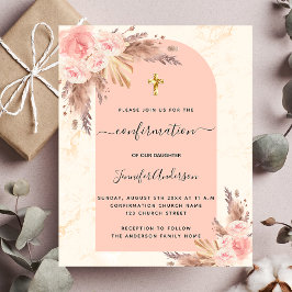 Lámina Confirmación de presupuesto pampas rosa de mármol 