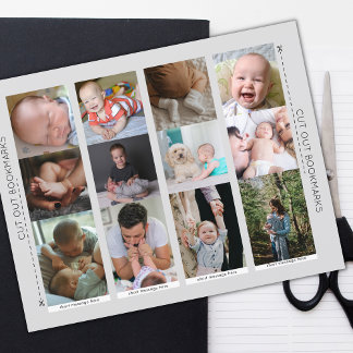 Lámina Conjunto de Collages de fotos de familia de 4 plan