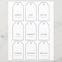 Lámina Conjunto de etiquetas de depuración residencial ed