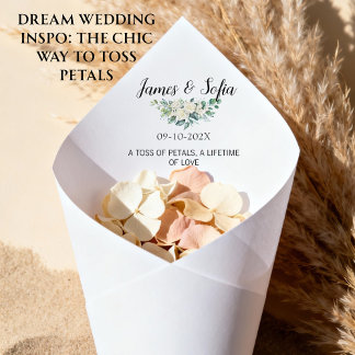 Lámina Cono De Papel boda Para Las Flores Petales Toss