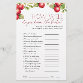 Lámina ¿Conoce el juego de la ducha de novia Apple Bridal