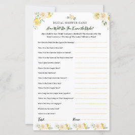 Lámina ¿Conoce el juego de la ducha de novia divertida?