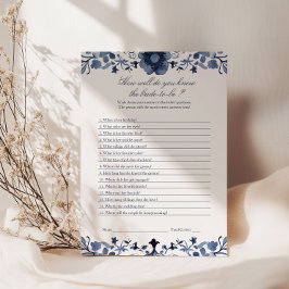 Lámina Conoce el juego de la novia | Delft Blue Bridal Sh