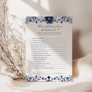 Lámina Conoce el juego de la novia | Delft Blue Bridal Sh