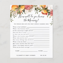 Lámina Conocer a la mami | Juego Baby Shower