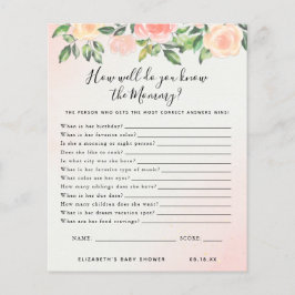 Lámina Conocer a la mami | Juego Baby Shower