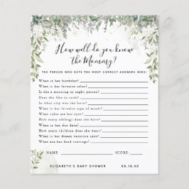 Lámina Conocer a la mami | Juego Baby Shower