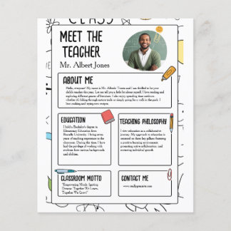 Lámina Conozca al profesor moderno de regreso a la escuel