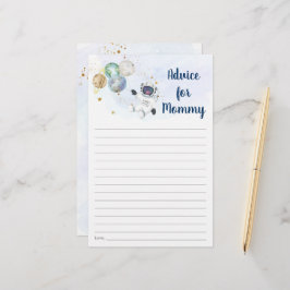 Lámina Consejo Baby Shower del Astronauta Blue Gold Space