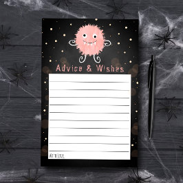 Lámina Consejo de Baby Shower de Little Monster Halloween