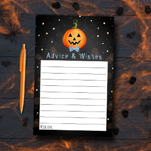 Lámina Consejo de Baby Shower de Little Pumpkin Halloween