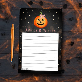 Lámina Consejo de Baby Shower de Little Pumpkin Halloween